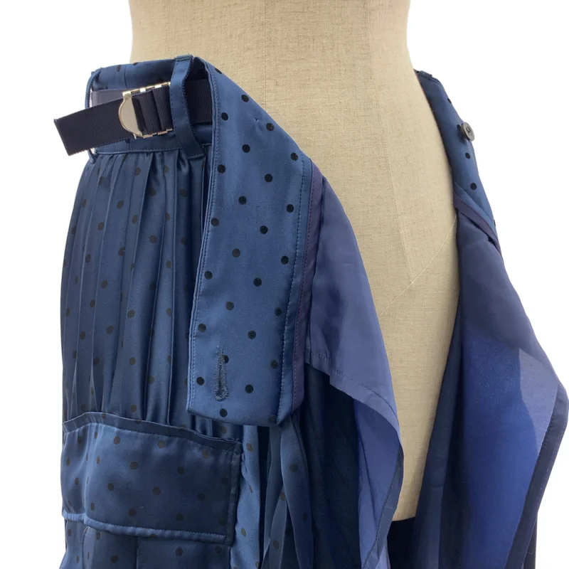 sacai / サカイ | Polka Dot Print ポルカドット プリーツ ロングスカート | 2 | レディース