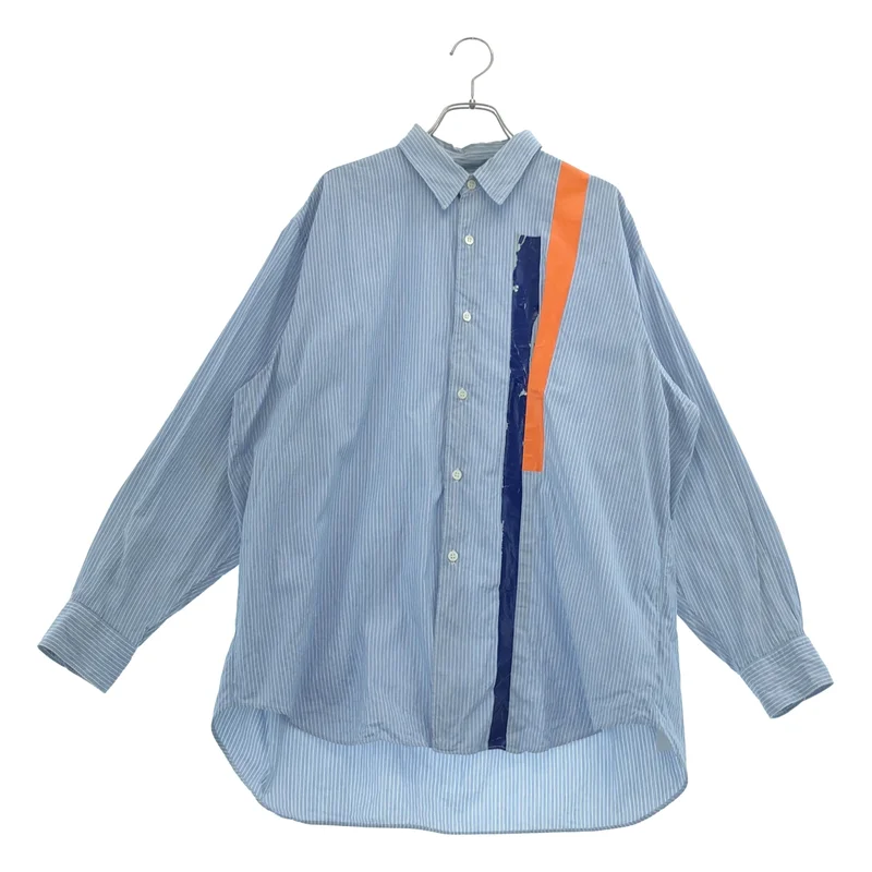 COMME des GARCONS HOMME / コムデギャルソンオム | AD1996 | コットン ストライプ 2ライン テーピングシャツ |