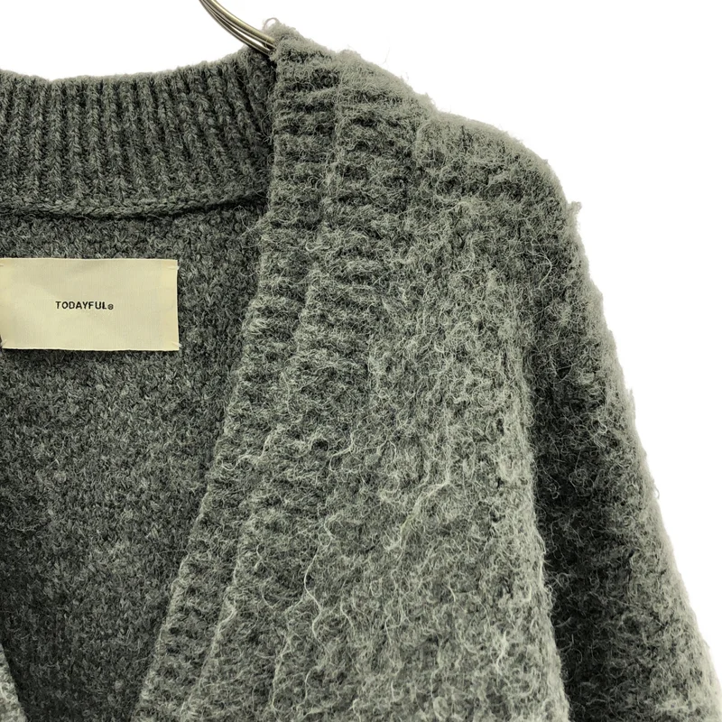 TODAYFUL / トゥデイフル | Brashed Vneck Cardigan ブラッシュドVネックカーディガン | F | レディース