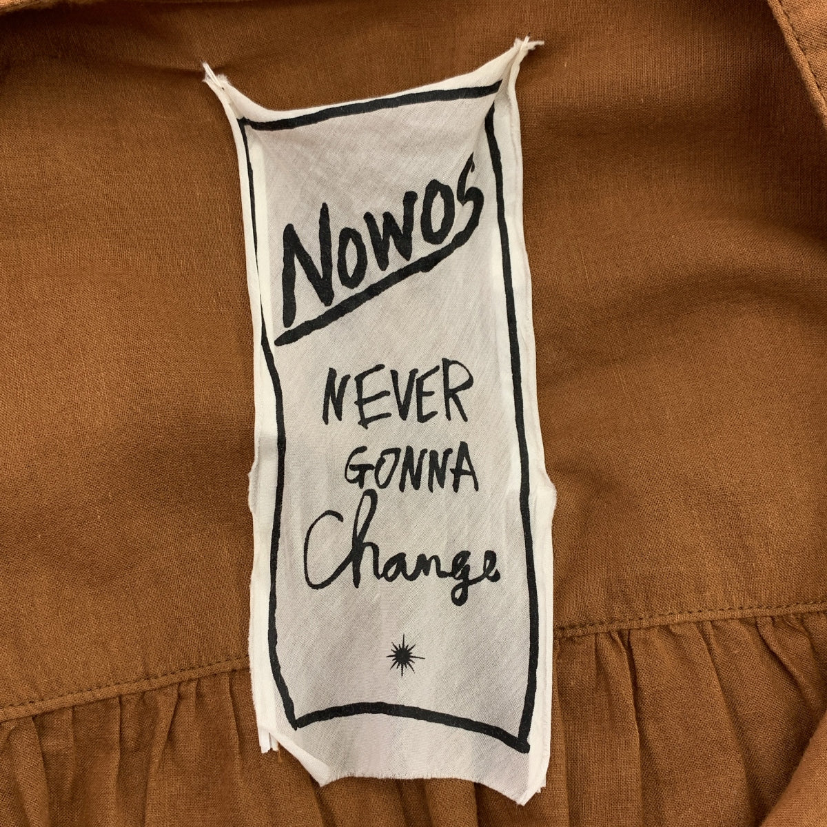 NOWOS / ノーウォス | コットン バンドカラー シャツ | F | ブラウン | レディース NOWOS / ノーウォス | コットン バンドカラー シャツ | F | レディース