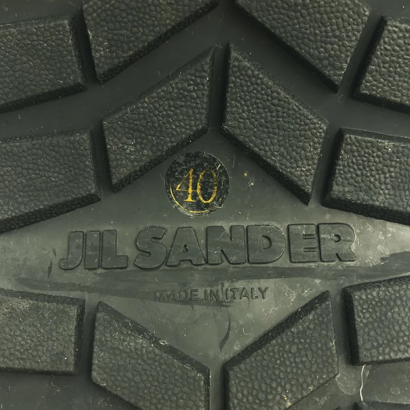 JIL SANDER / ジルサンダー | レザー クロス スライドサンダル シューズ | 40 | レディース