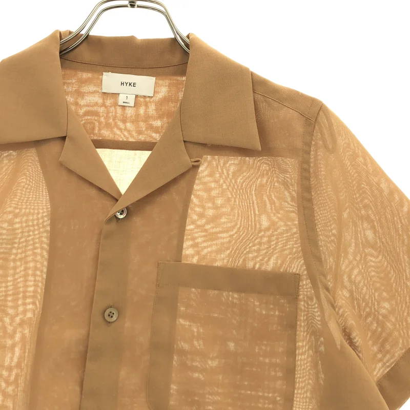 HYKE / ハイク | 2025SS | T/W VOILE CROPPED SHIRT ボイル クロップドシャツ | 1 | レディース