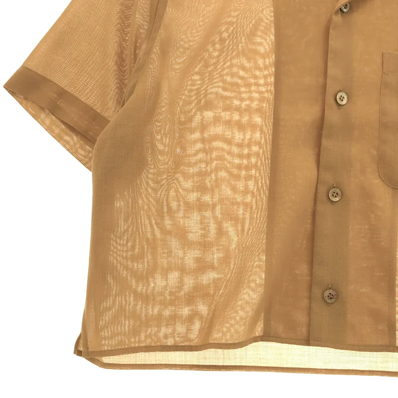 HYKE / ハイク | 2025SS | T/W VOILE CROPPED SHIRT ボイル クロップドシャツ | 1 | レディース
