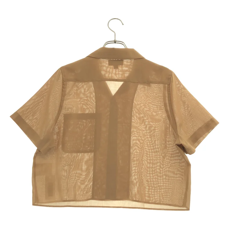 HYKE / ハイク | 2025SS | T/W VOILE CROPPED SHIRT ボイル クロップドシャツ | 1 | レディース