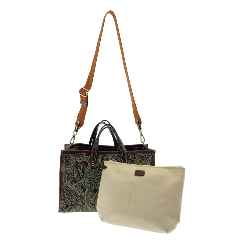 A VACATION / アヴァケーション | BREAD Paisley Print Tote Bag / ブレッド ペイズリー ジャガード 2way ショルダー付き トートバッグ |