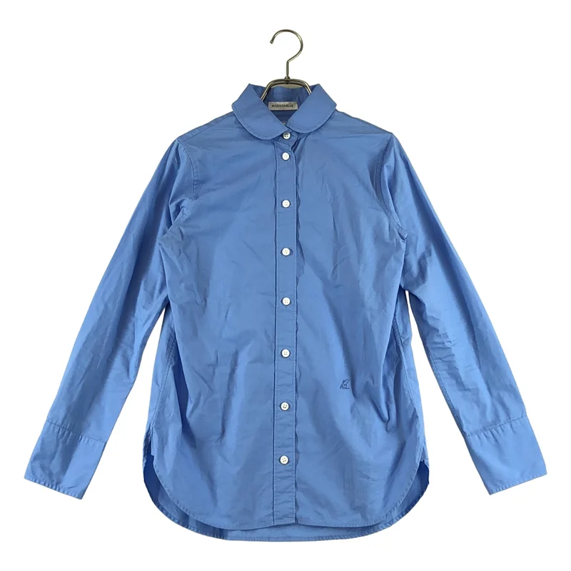 MADISON BLUE / マディソンブルー | 2024AW | コットン ワンポイントロゴ 丸襟 シャツ ブラウス | 01(S) | レディース