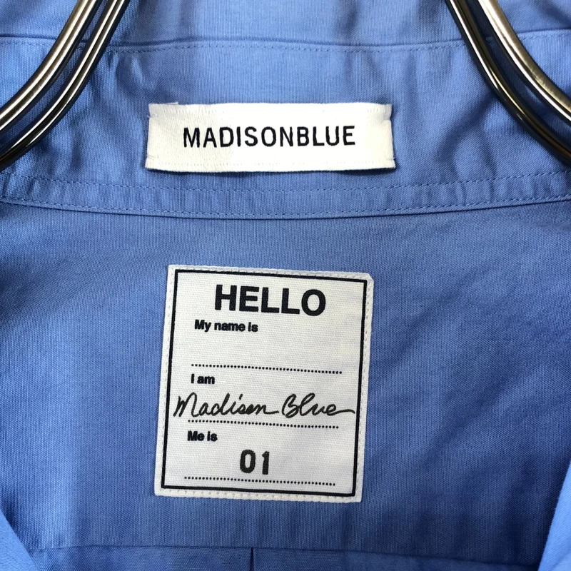 MADISON BLUE / マディソンブルー | 2024AW | コットン ワンポイントロゴ 丸襟 シャツ ブラウス | 01(S) | レディース