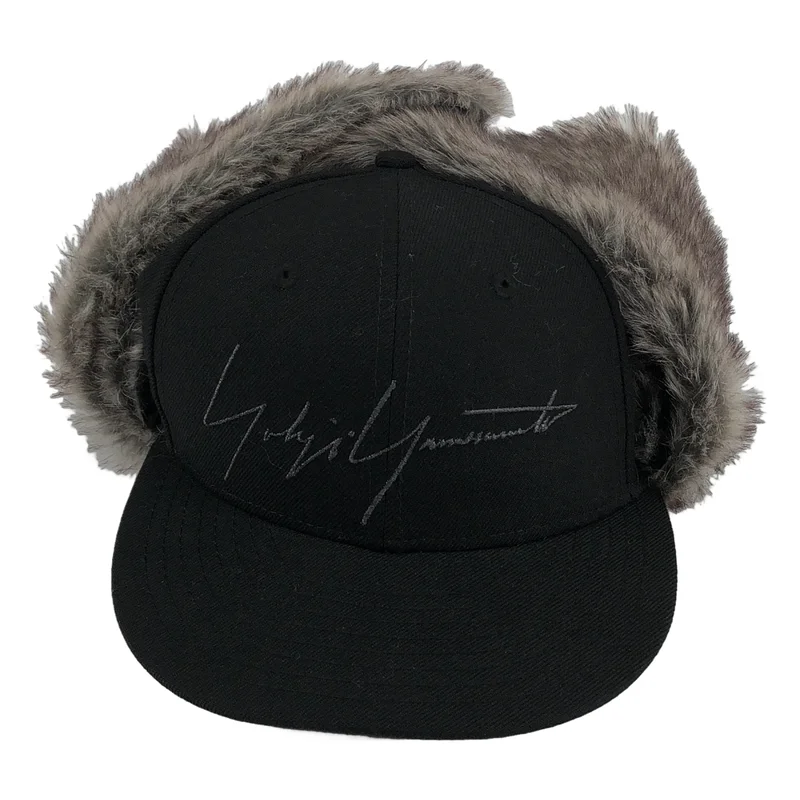 YOHJI YAMAMOTO POUR HOMME / ヨウジヤマモトプールオム | ファー フライト キャップ 帽子 HK-H33-158 |