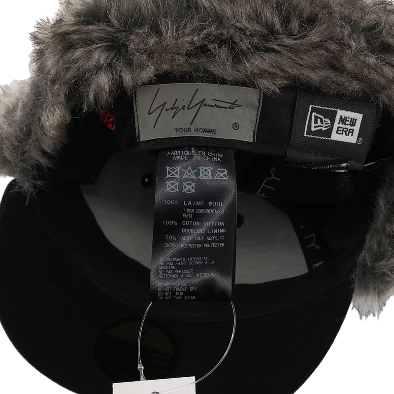 YOHJI YAMAMOTO POUR HOMME / ヨウジヤマモトプールオム | ファー フライト キャップ 帽子 HK-H33-158 |
