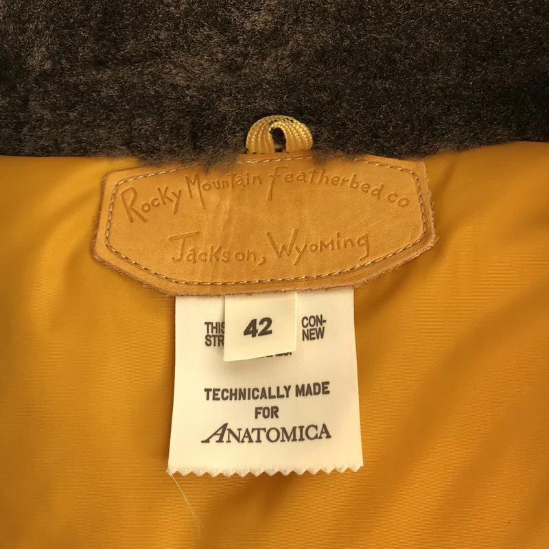 ANATOMICA / アナトミカ | × ROCKY MOUNTAIN FEATHERBED / 2トーンダウンベスト | 42 | メンズ
