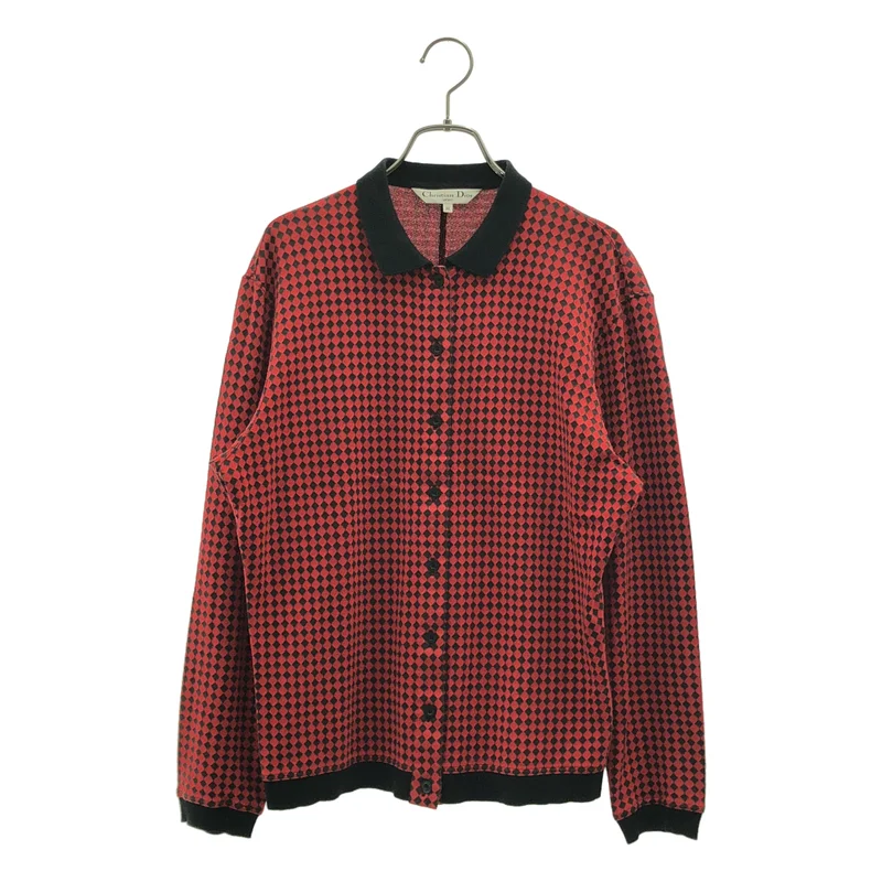 Christian Dior / クリスチャンディオール | 1980s | SPORTS / ダイヤ ジャガード リブ切替シャツ | M | レディース