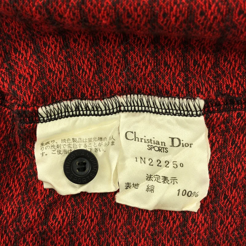 Christian Dior / クリスチャンディオール | 1980s | SPORTS / ダイヤ ジャガード リブ切替シャツ | M | レディース