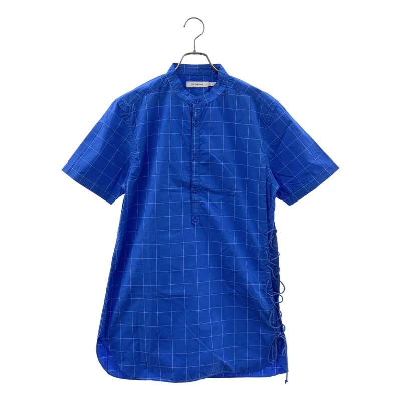 nonnative / ノンネイティブ | PILGRIM PULLOVER LONG SHIRT SS COTTON GRAPH CHECK / グラフチェック プルオーバー ロング 半袖シャツ | 1 | メンズ