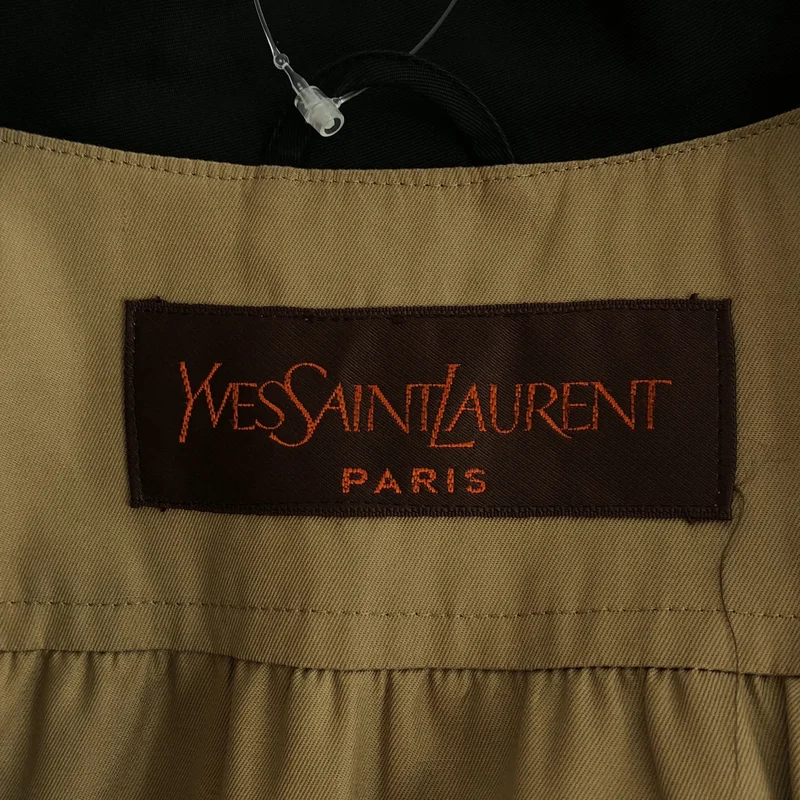 YVES SAINT LAURENT / イヴサンローラン | ヴィンテージ / コットン パイピング オーバーコート |
