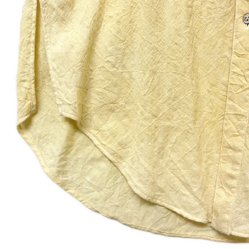 amachi. / アマチ | Side Slit Shirt 塩縮加工 ウール サイドスリット バンドカラーシャツ | 5 | メンズ