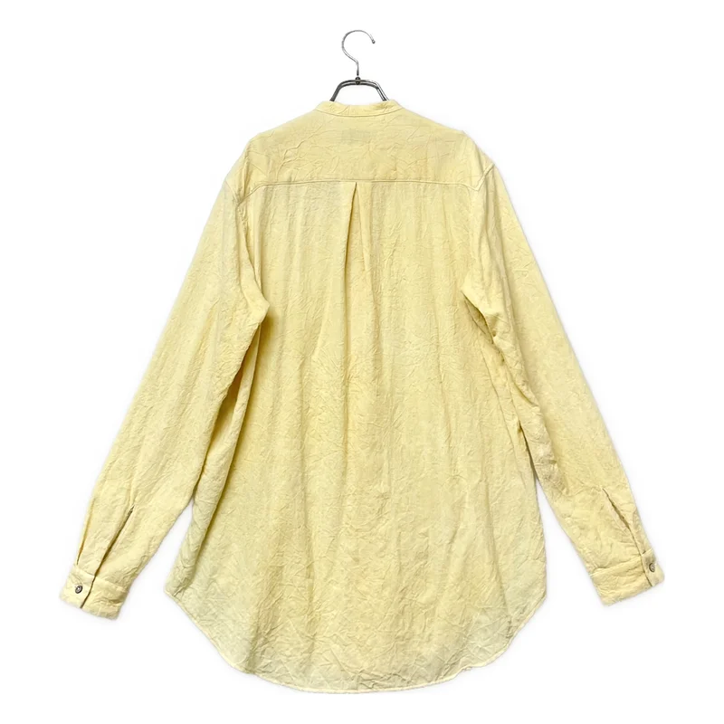 amachi. / アマチ | Side Slit Shirt 塩縮加工 ウール サイドスリット バンドカラーシャツ | 5 | メンズ