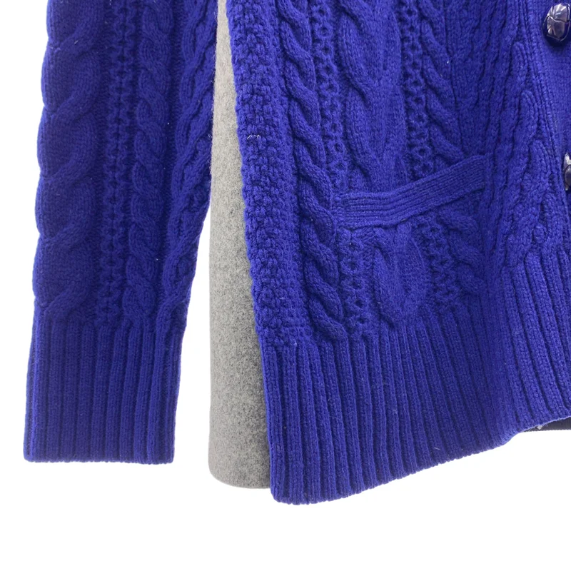 sacai / サカイ | ウール ケーブルニット Vネックカーディガン | 2 | レディース