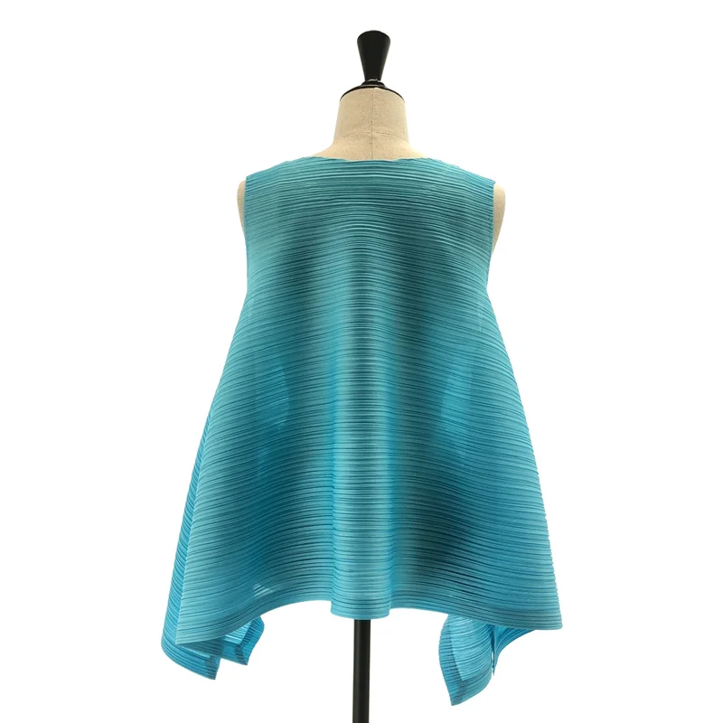 PLEATS PLEASE ISSEY MIYAKE / プリーツプリーズイッセイミヤケ | 変形 オーバーシルエット ノースリーブ トップス | 3 | レディース