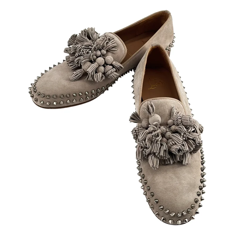 Christian Louboutin / クリスチャンルブタン | スエード スパイク タッセルローファー | 43 | メンズ