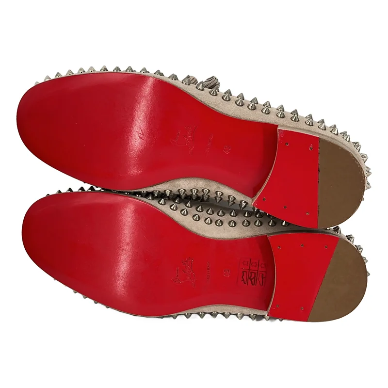 Christian Louboutin / クリスチャンルブタン | スエード スパイク タッセルローファー | 43 | メンズ