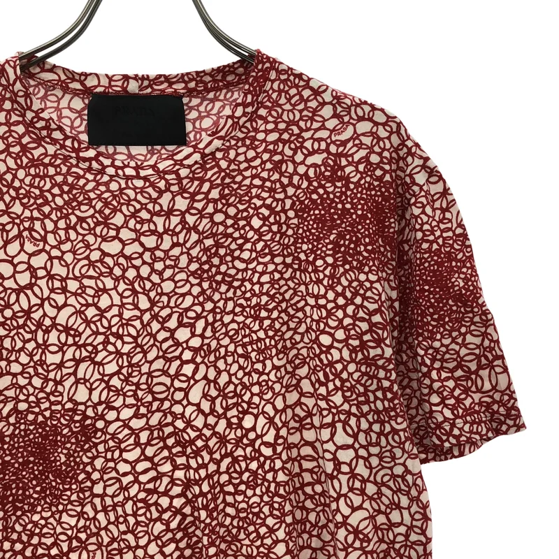PRADA / プラダ | シルク混 総柄 Tシャツ | M | レディース