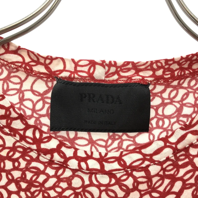PRADA / プラダ | シルク混 総柄 Tシャツ | M | レディース