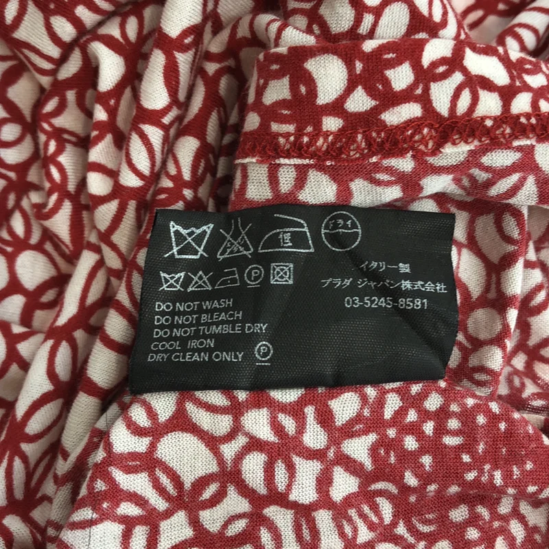 PRADA / プラダ | シルク混 総柄 Tシャツ | M | レディース
