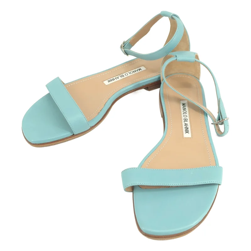 MANOLO BLAHNIK / マノロブラニク | レザーストラップ サンダル | 37 | レディース