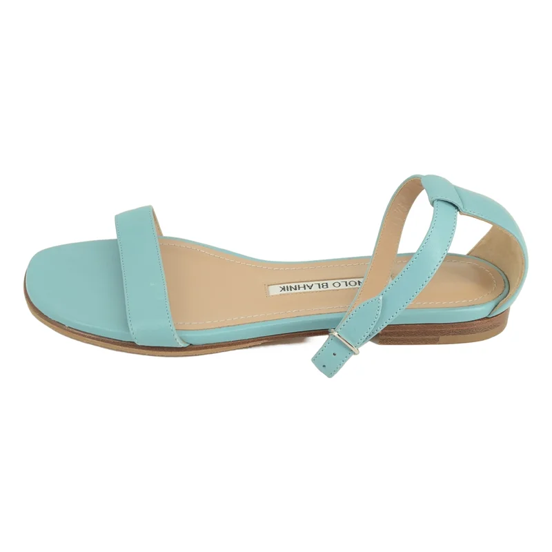 MANOLO BLAHNIK / マノロブラニク | レザーストラップ サンダル | 37 | レディース