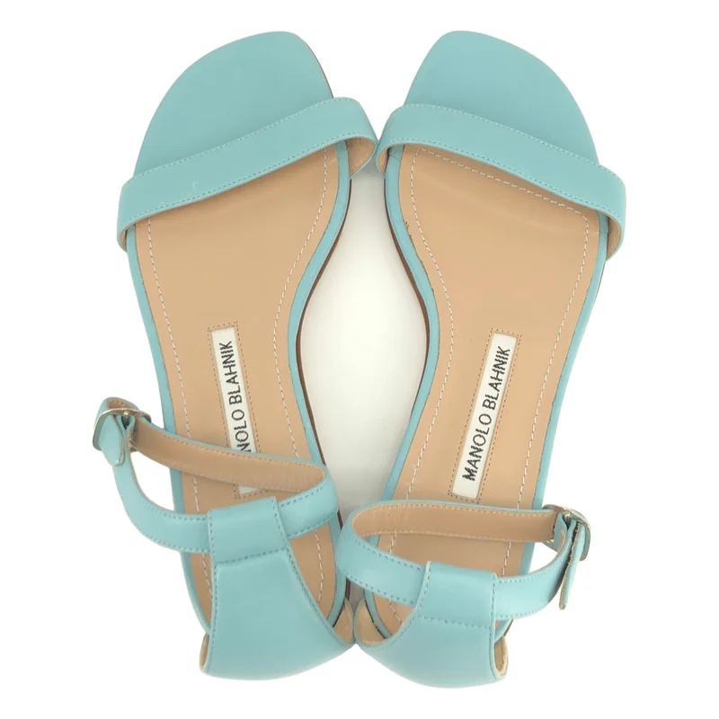MANOLO BLAHNIK / マノロブラニク | レザーストラップ サンダル | 37 | レディース