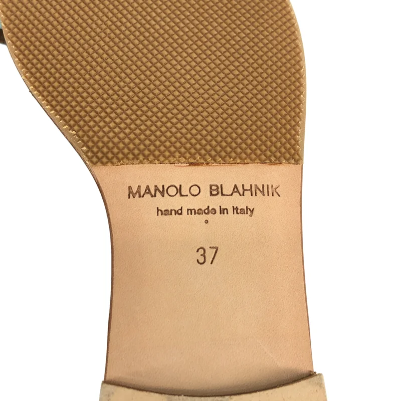 MANOLO BLAHNIK / マノロブラニク | レザーストラップ サンダル | 37 | レディース