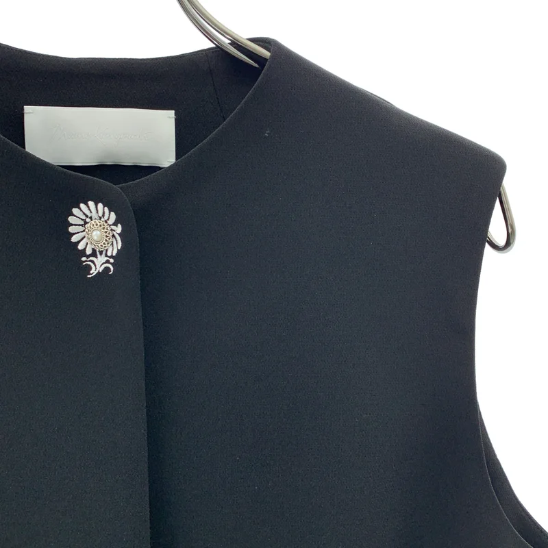 Mame Kurogouchi / マメクロゴウチ | 2025AW | Acetate Polyester Embroidered Buttonholes Vest ベスト | 1 | レディース