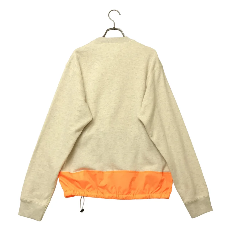 kolor BEACON / カラービーコン | 異素材 切り替え ロゴ刺しゅう クルーネックスウェット | 1 | メンズ
