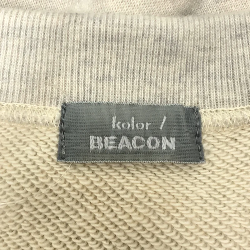 kolor BEACON / カラービーコン | 異素材 切り替え ロゴ刺しゅう クルーネックスウェット | 1 | メンズ