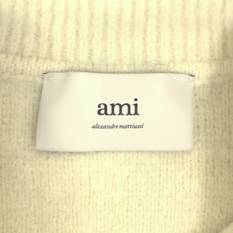AMI Alexandre Mattiussi / アミ・アレクサンドルマテュッシ | ウール オーバーシルエット ロゴ ポロ ニット セーター |