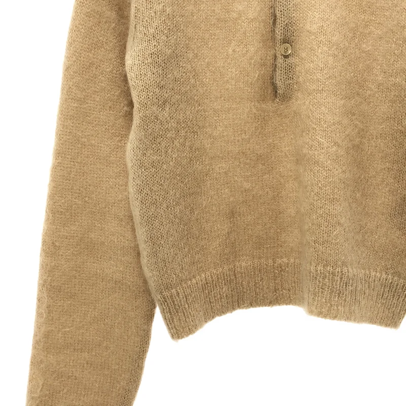 AURALEE / オーラリー | 2023AW | BRUSHED SUPER KID MOHAIR KNIT SHORT POLO ポロシャツ | 1 | レディース