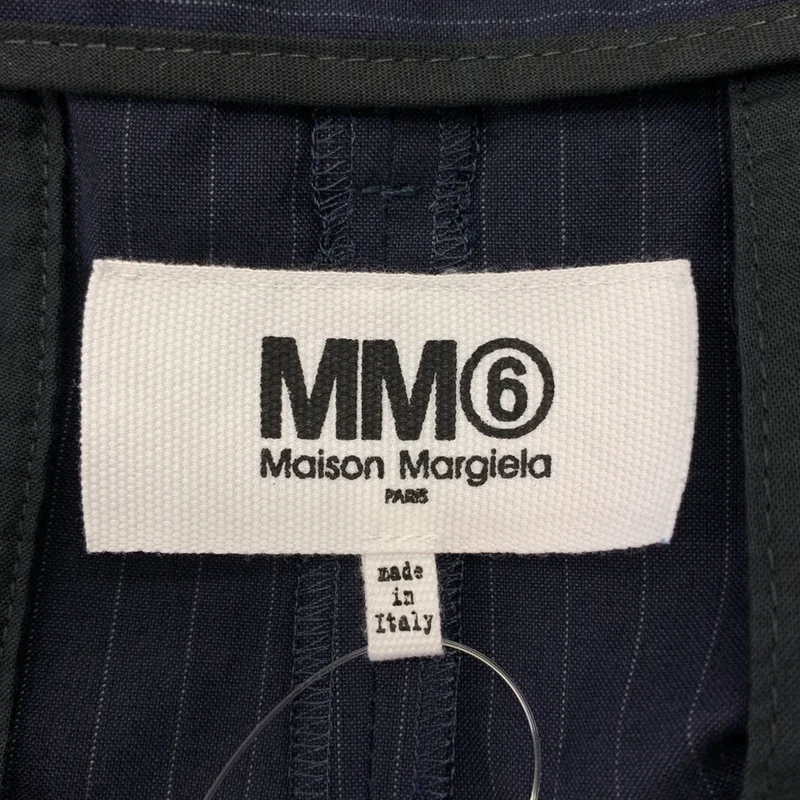MM6 Maison Margiela / エムエムシックスメゾンマルジェラ | 2022SS | コットン混 ストライプ パンツディテール ノースリーブオールインワン | 36 | レディース