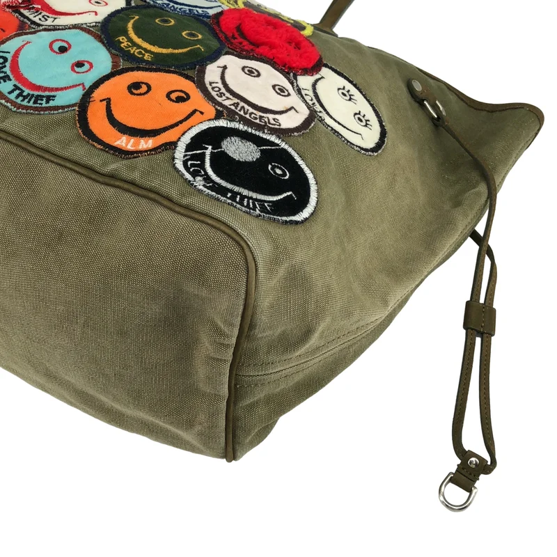 READYMADE / レディメイド | × A LOVE MOVEMENT / ROOMY BAG / レザーハンドル キャンバストートバッグ |