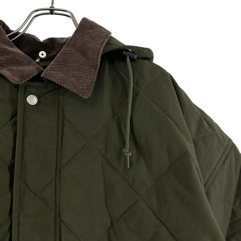【美品】  COMME des GARCONS HOMME / コムデギャルソンオム | 2025AW | オーバーシルエット 中綿 キルティング ロングジャケット フーディ | M | オリーブ | メンズ COMME des GARCONS HOMME / コムデギャルソンオム | 2025AW | オーバー