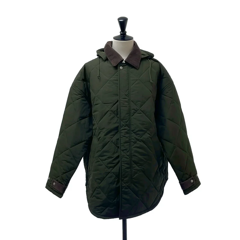 COMME des GARCONS HOMME / コムデギャルソンオム | 2025AW | オーバーシルエット 中綿 キルティング ロングジャケット フーディ | M | メンズ