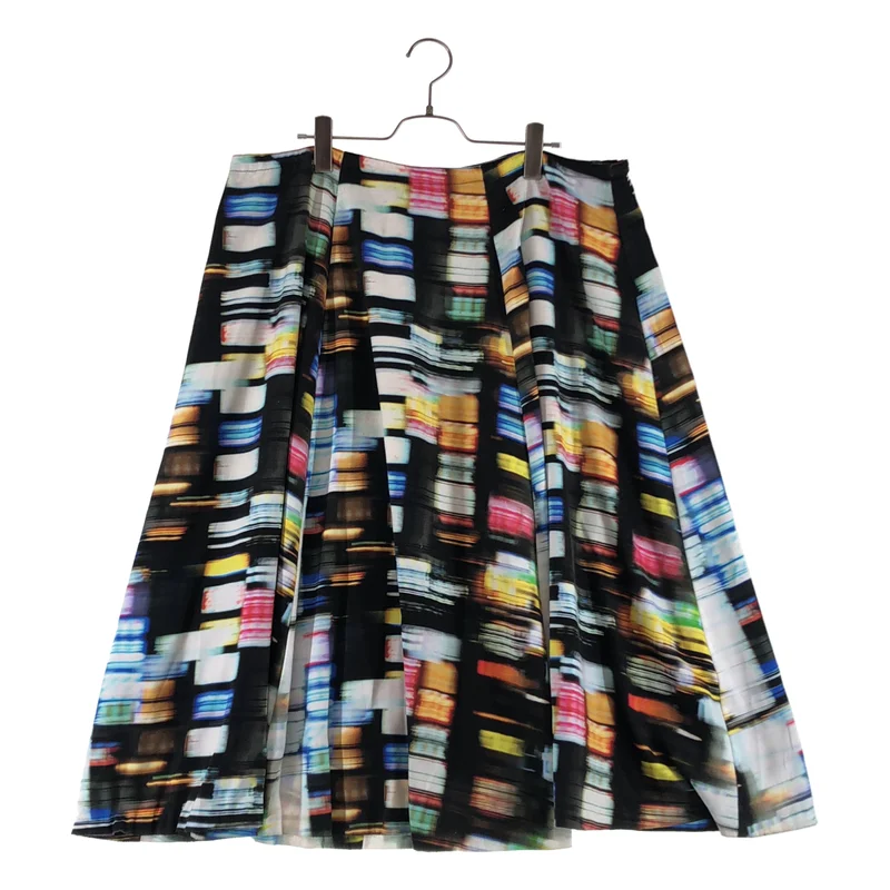 ANREALAGE / アンリアレイジ | 2012AW | ネオンプリント フレアスカート | 0 | レディース