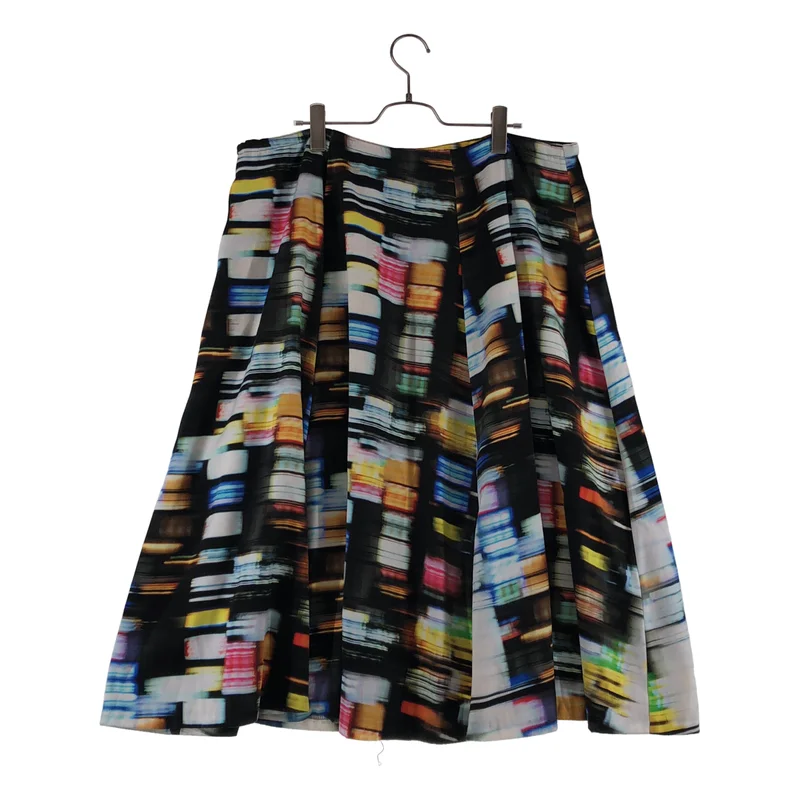ANREALAGE / アンリアレイジ | 2012AW | ネオンプリント フレアスカート | 0 | レディース