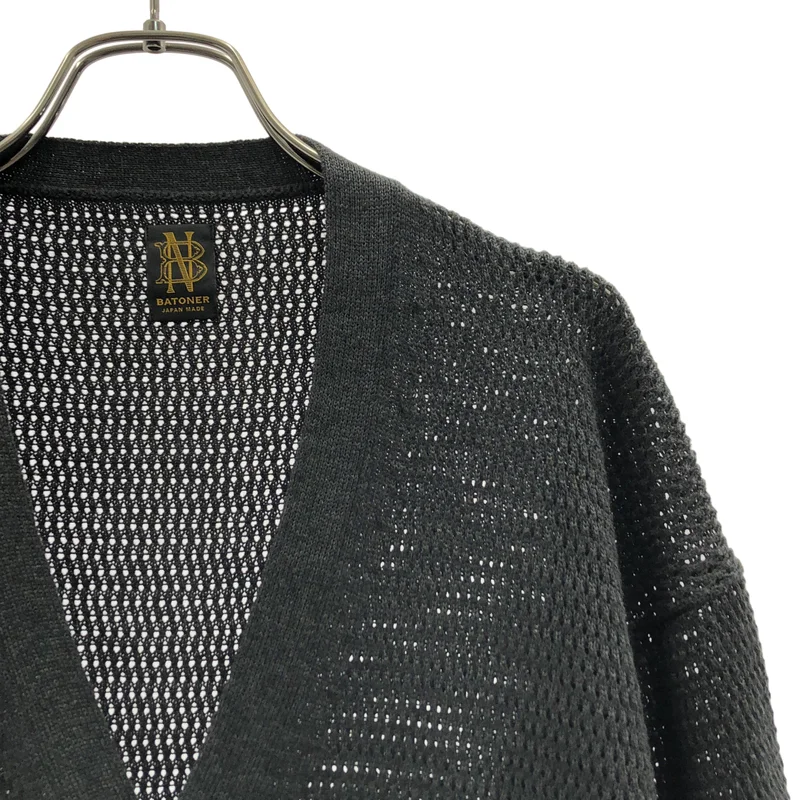 BATONER / バトナー | SUMMER KNIT V NECK CARDIGAN / コットン ニット カーディガン | 3 | メンズ