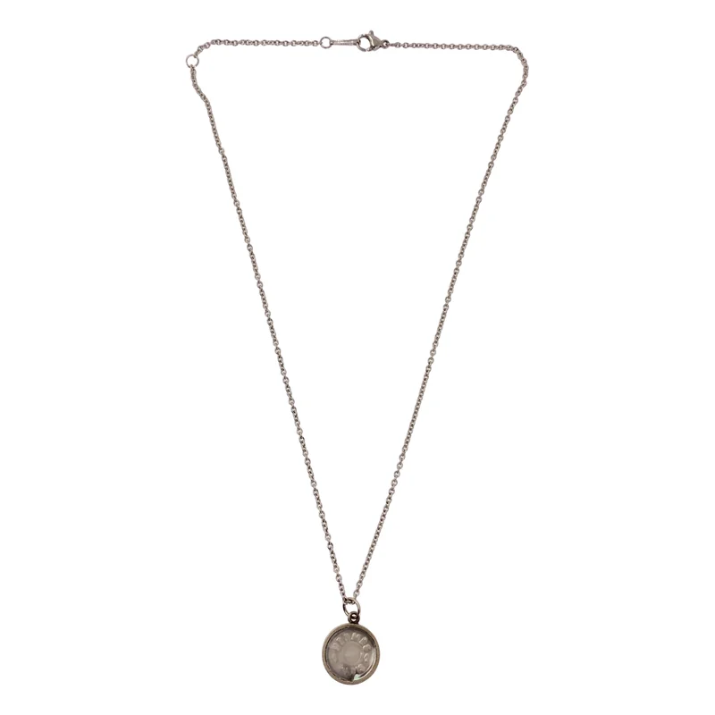 HERMES / エルメス | BIJOUTERIE FANTAISIE 白蝶貝 コイン ネックレス |