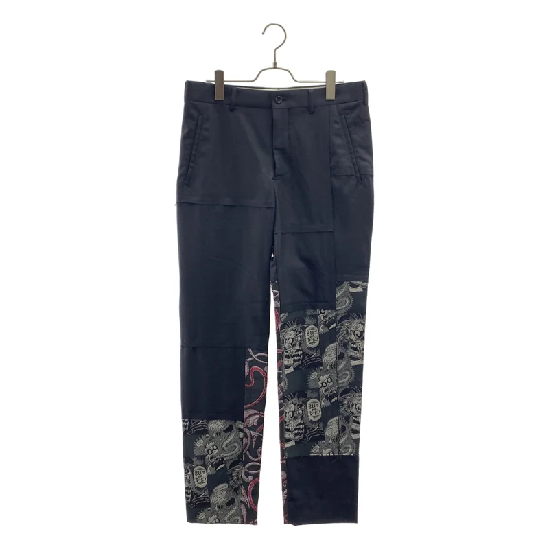 COMME des GARCONS HOMME PLUS / コムデギャルソンオムプリュス | 2019AW | コミック ジャガード 断ち切り 再構築 パンツ | S | メンズ