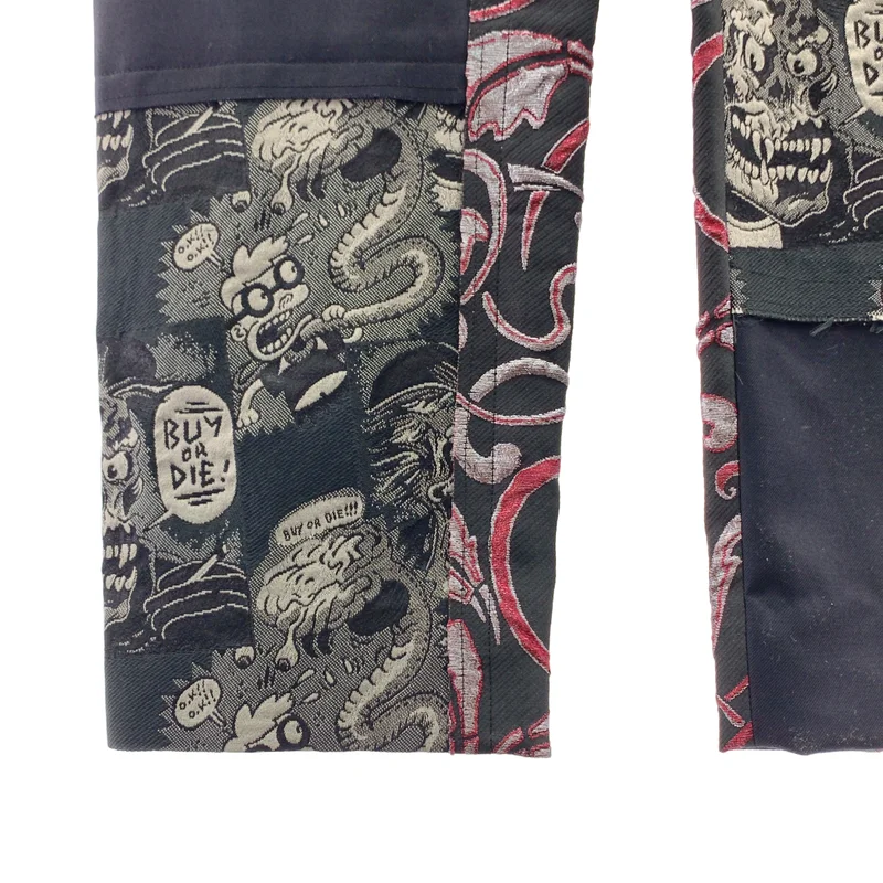 COMME des GARCONS HOMME PLUS / コムデギャルソンオムプリュス | 2019AW | コミック ジャガード 断ち切り 再構築 パンツ | S | メンズ