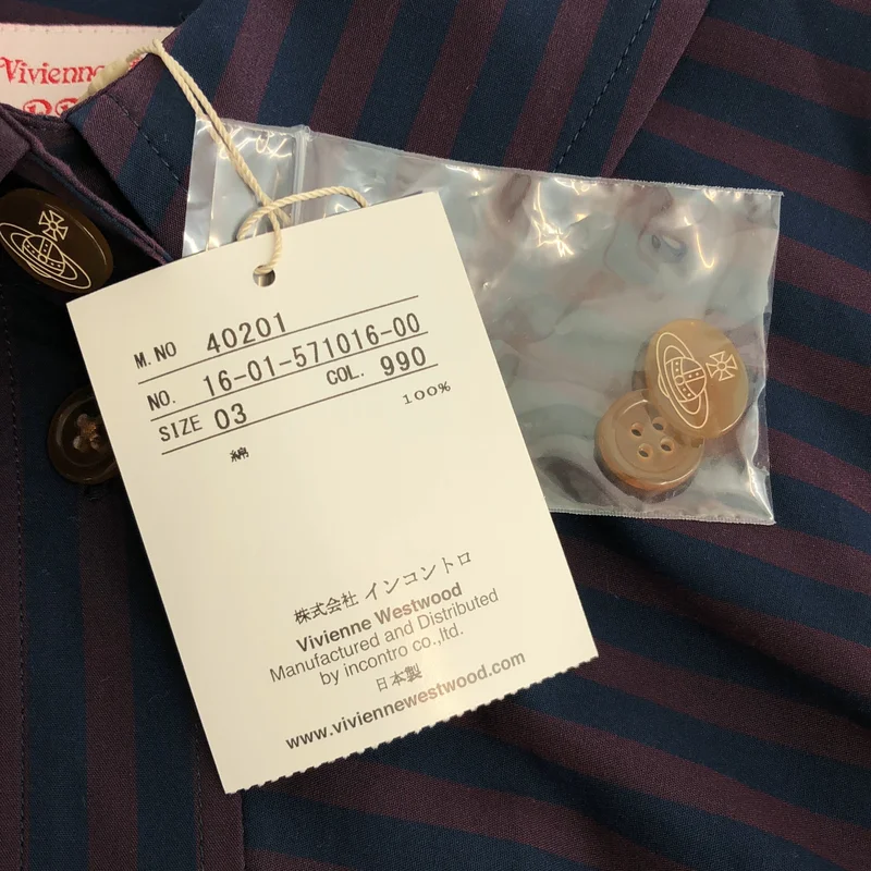 VIVIENNE WESTWOOD RED LABEL / ヴィヴィアンウエストウッドレッドレーベル | オーブ刺しゅう ストライプ シャツワンピース | 3 | レディース