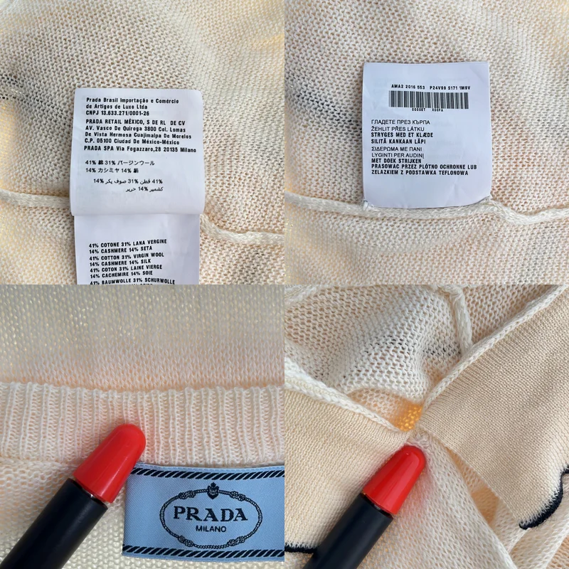 PRADA / プラダ | クルーネック サマー ニット プルオーバー | 38 | レディース
