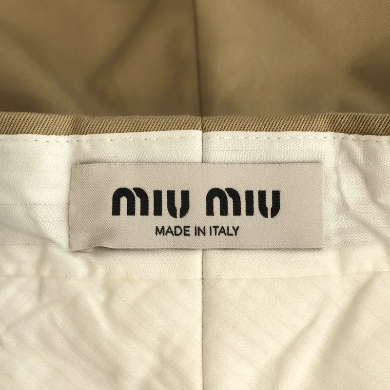 miu miu / ミュウミュウ | 2021 | タック パンツ MP1570 | 38 | レディース