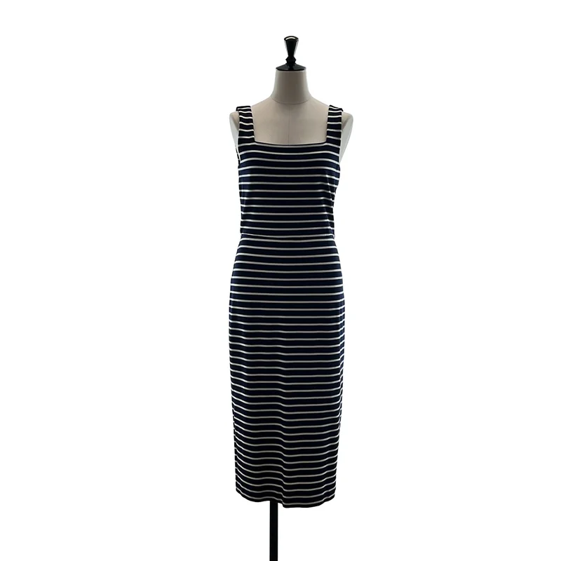 MAX MARA STUDIO / マックスマーラステュディオ | ボーダー ノースリーブワンピース | S | レディース